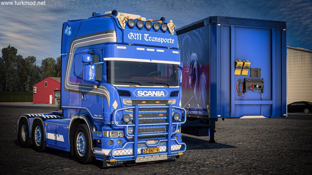 ETS 2 - Scania Danger-Land R620 + Dorse Modu (1.54)