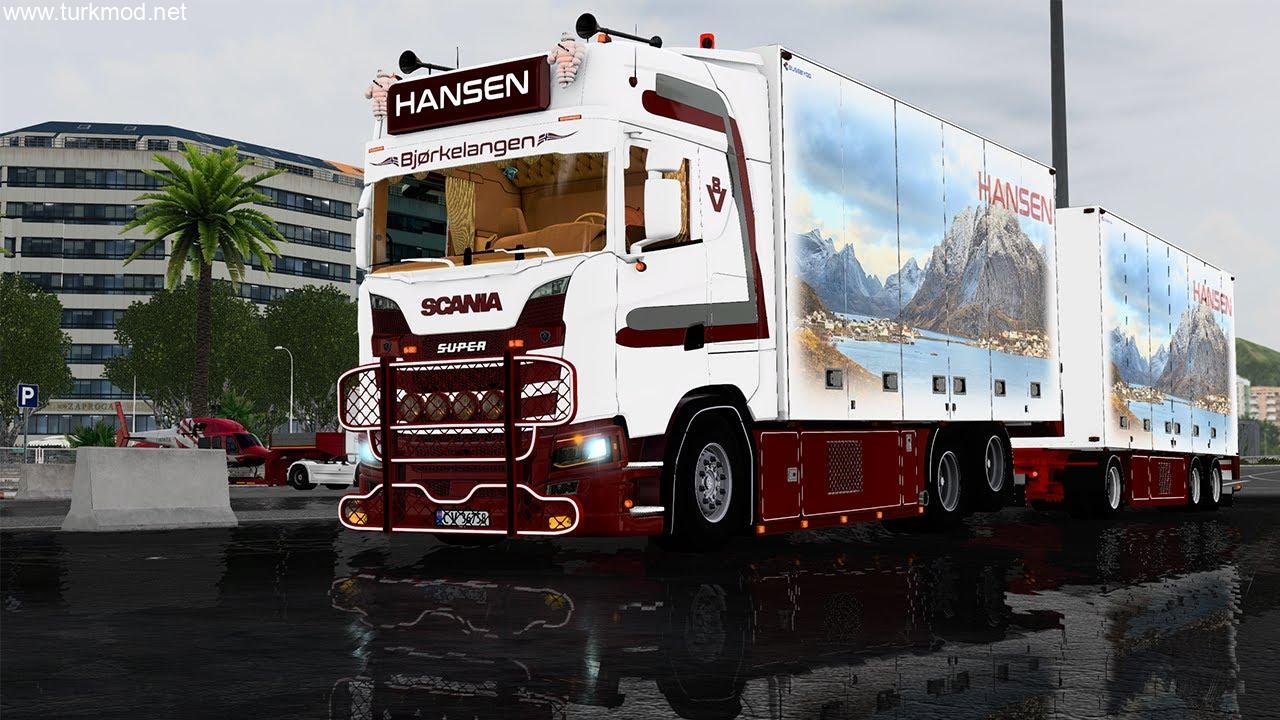 ETS 2 - Scania S580 Hansen Çekici + Dorse Modu (1.54)