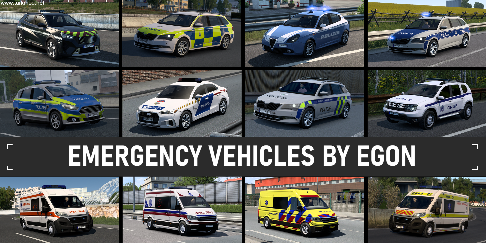 ETS 2 - Egon Acil Durum Araçları Modu (1.54)
