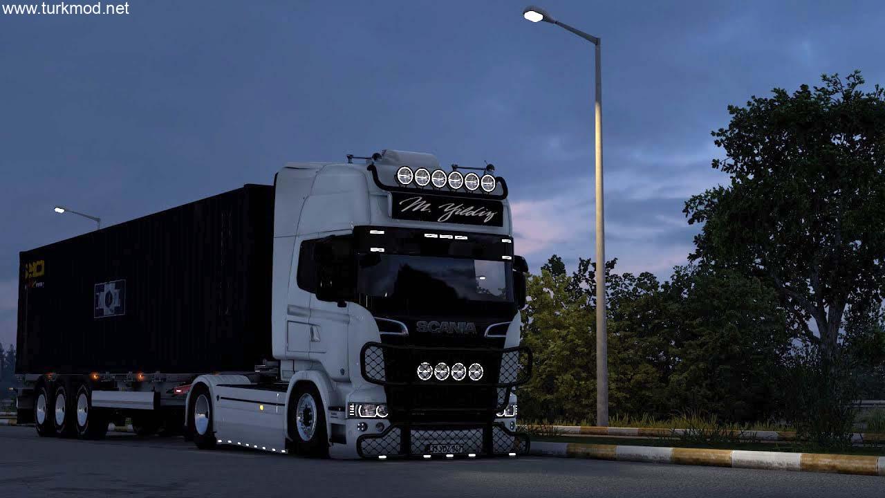 ETS 2 - Scania D. Frimis Team Açık Boru Çekici Modu (1.54)