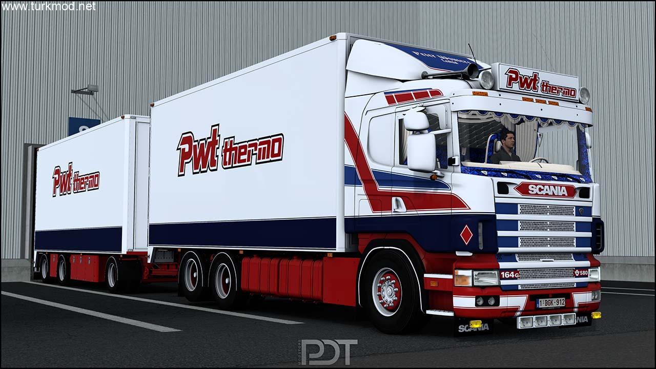 ETS 2 - Scania 164G 580 PWT Thermo Çekici + Dorse Modu (1.54)