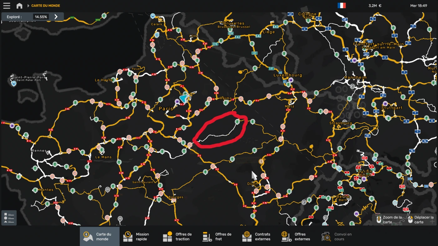 ETS 2 - Reims Şehri Civarı Yeniden Düzenlenme Modu (1.55)