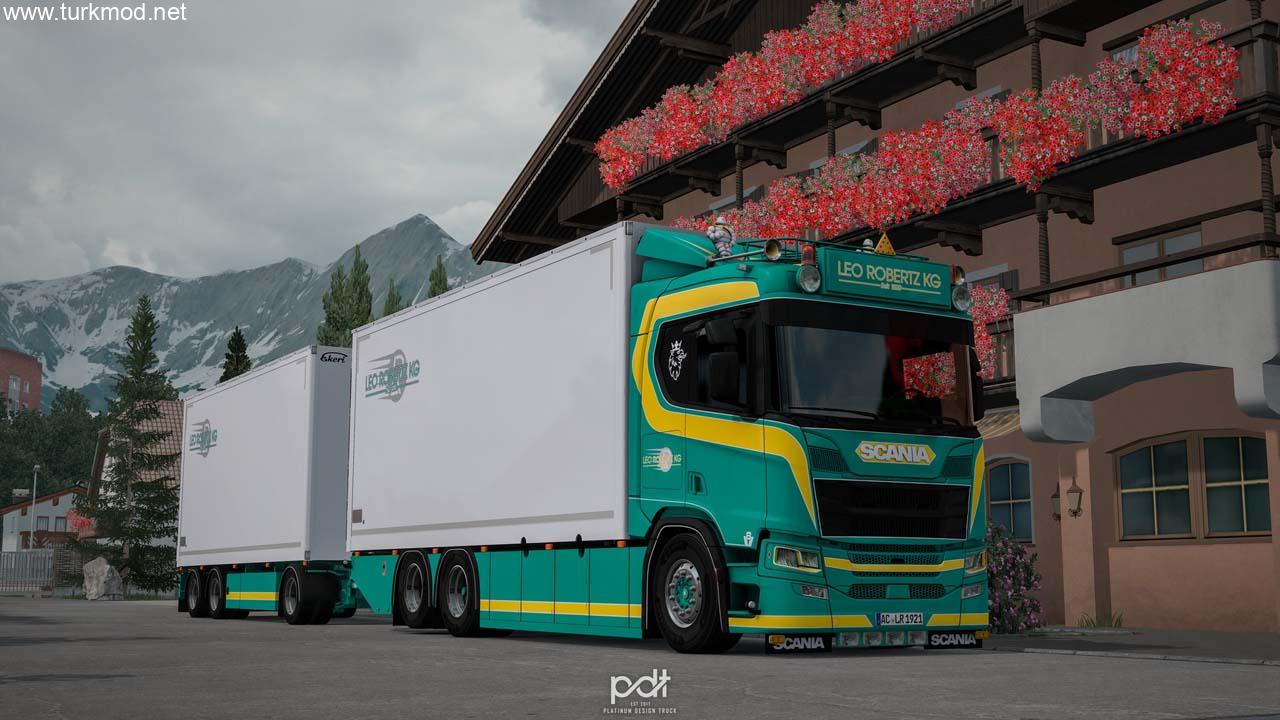 ETS 2 - Scania R650 Leo Robertz KG Çekici + Dorse Modu (1.55)