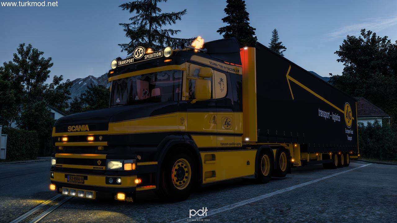 ETS 2 - Scania T580 ASG Transport Çekici + Dorse Modu (1.55)