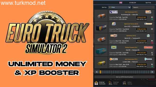 ETS 2 - Sınırsız Para ve Hızlı EXP (Deneyim) Kazanma Modu (1.55)