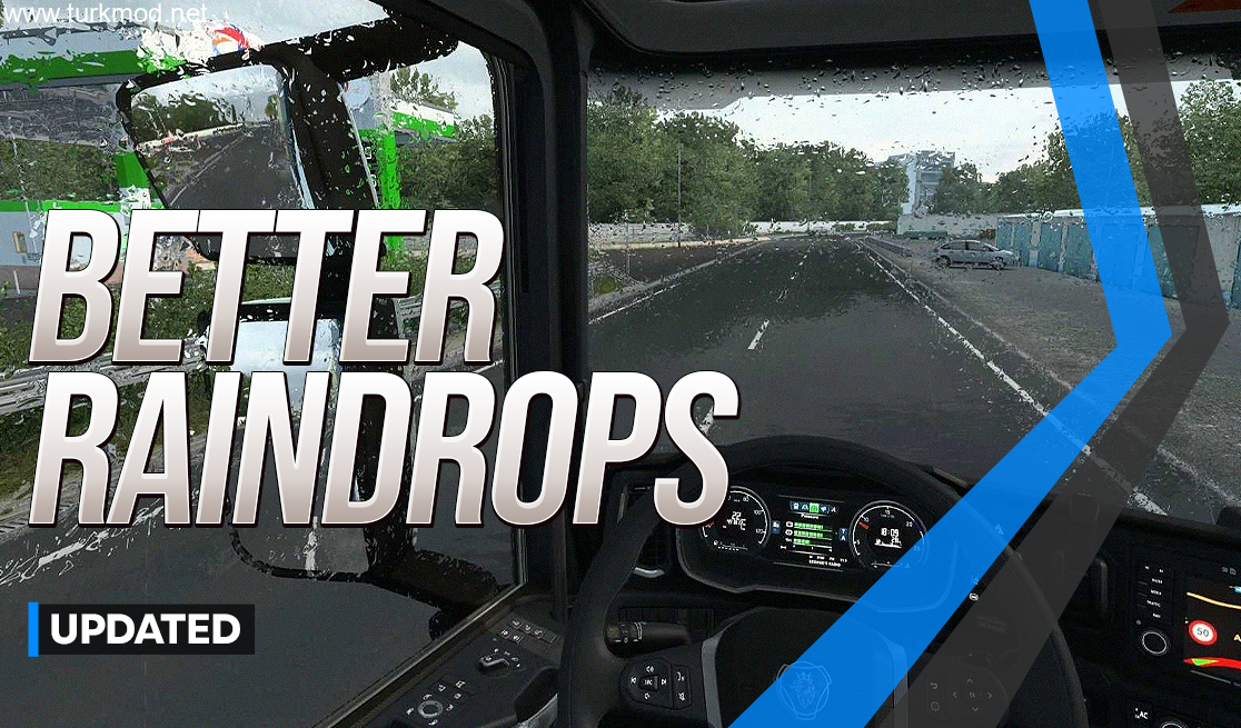 ETS 2 - Gerçekçi Yağmur Damlaları Modu (1.55)