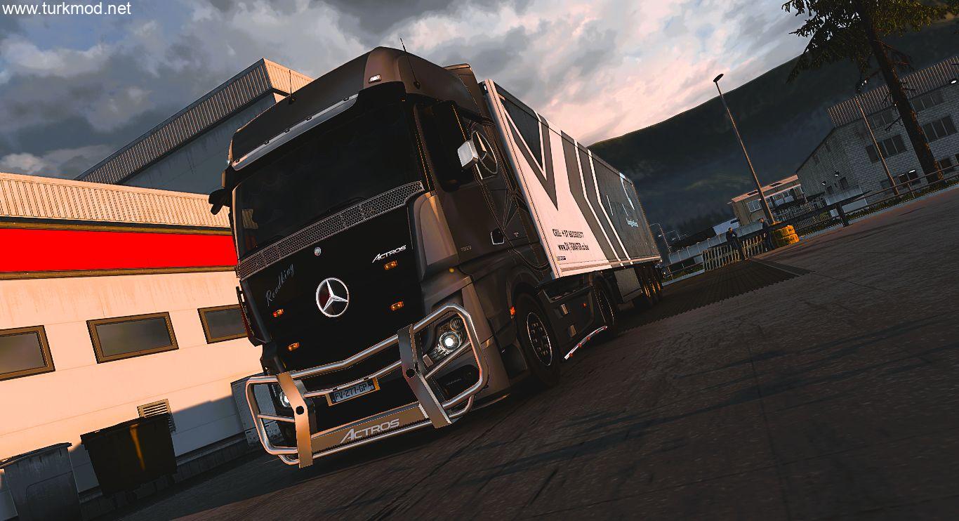 ETS 2 - Mercedes Gri Boğa Çubuklu Skin (1.54 - 1.55) kapak görseli