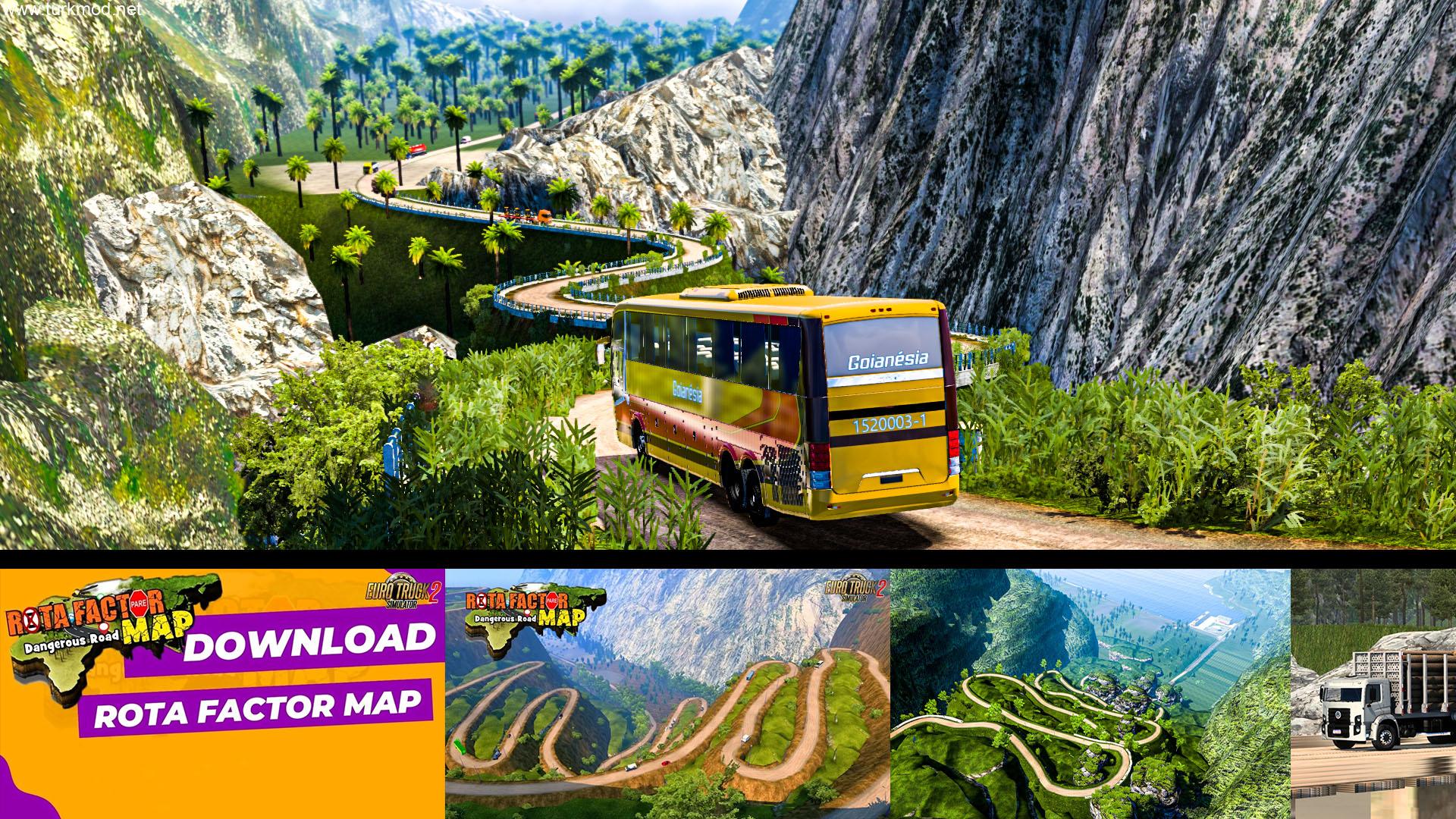 ETS 2 - Rota Factor Harita Modu Yeni Tehlikeli Yollar (1.55)