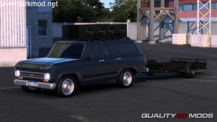 ETS2 - 1973 Chevrolet Veraneio Araba + Dorse Modu (1.55)