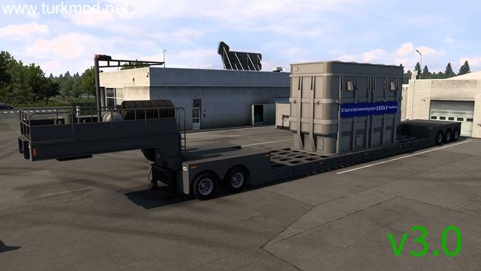 ETS2 - Çok Akslı 10 Dingil Düz Yataklı Dorse Modu (1.55)