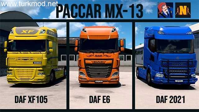 ETS2 - DAF için Paccar MX13 Ses Modu (1.55)