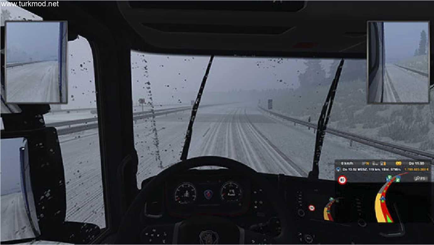 ETS2 - Gerçekçi Kar ve Su Modu (1.55)