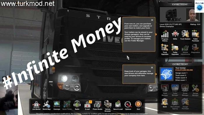 ETS2 - Sınırsız Para ve EXP Modu (1.55)
