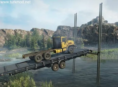 SnowRunner A-Frame Ramp / Bridge Trailer - modu