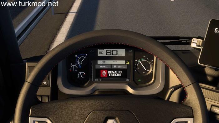 ETS2 - Renault Range T Geliştirilmiş Gösterge Paneli (1.55)