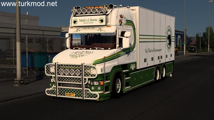 ETS2 – Scania T500 Tandem Patrick vd Hoeven + Dorse Modu (1.55)