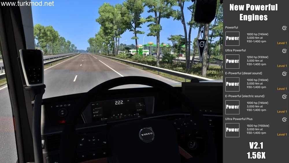 ETS2 – Yeni Güçlü Motor Modu (1.56)