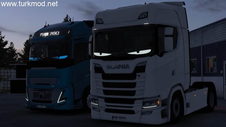 ETS2 - areketli LED Ön Cam Gözleri Modu (1.56)