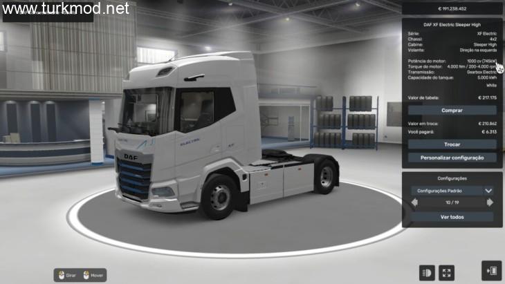 ETS2 - Paccar EX-D2 1000 DAF XF Elektrikli Çekici Modu (1.56)