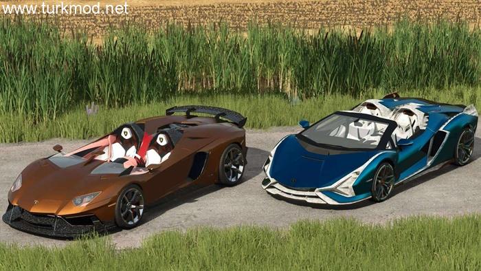 FS25 - Lamborghini Aventador J Roadster & Sian Roadster Araba Modu