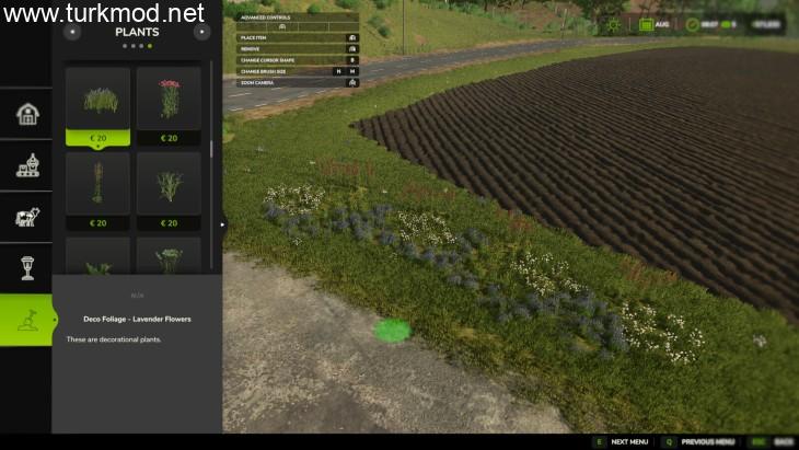 FS25 - Tüm Dekoratif Bitkiler Modu