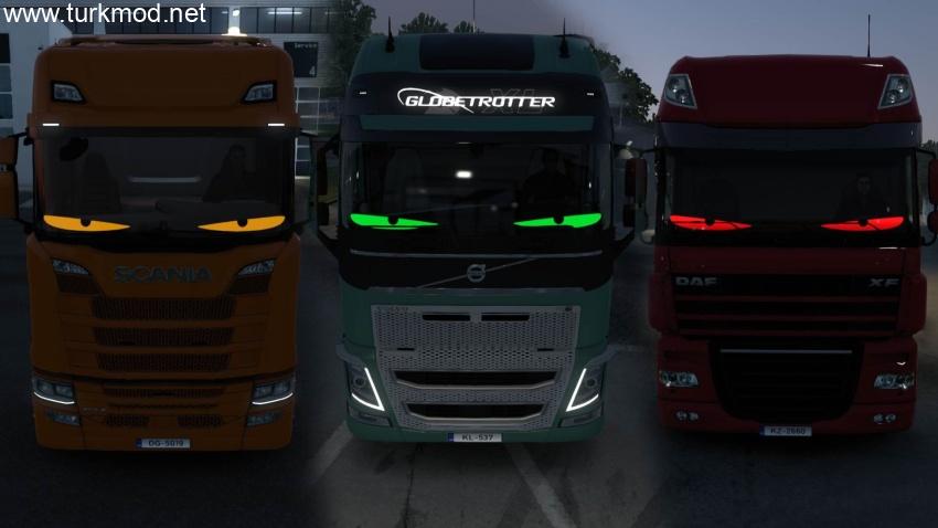 ETS2 - Animasyonlu LED Pencere Gözleri Modu (1.57)