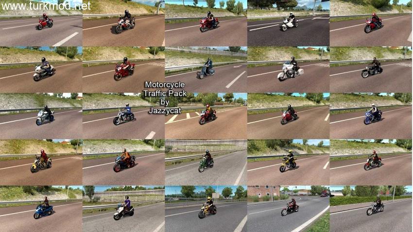 ETS2 - Motosiklet Trafik Paketi (1.57)