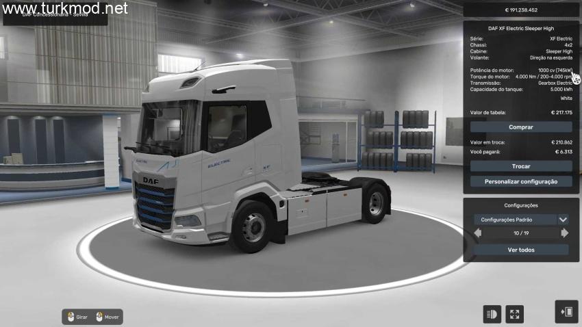 ETS2 - Paccar EX-D2 1000 Daf XF Electrikli Çekici Modu (1.57)