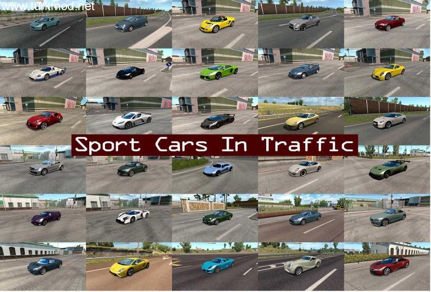 ETS2 - Spor Arabalar Trafik Paketi (1.57)
