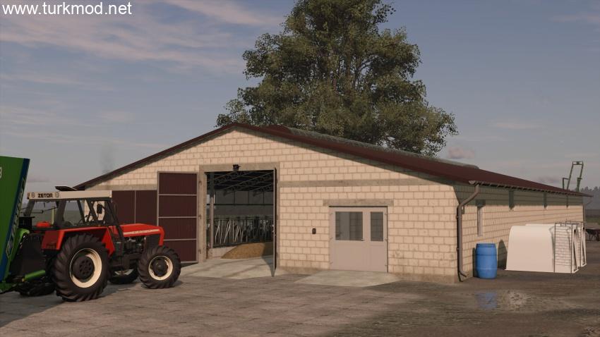 FS25 - Gübre Konveyörlü İnek Ahırı