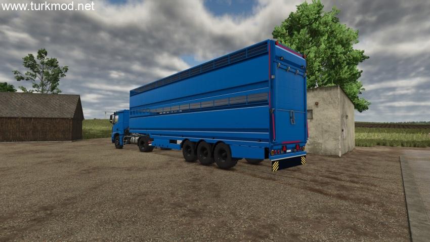 FS25 - Lizard AM Sığır Taşıma Dorsesi Modu (1.57)