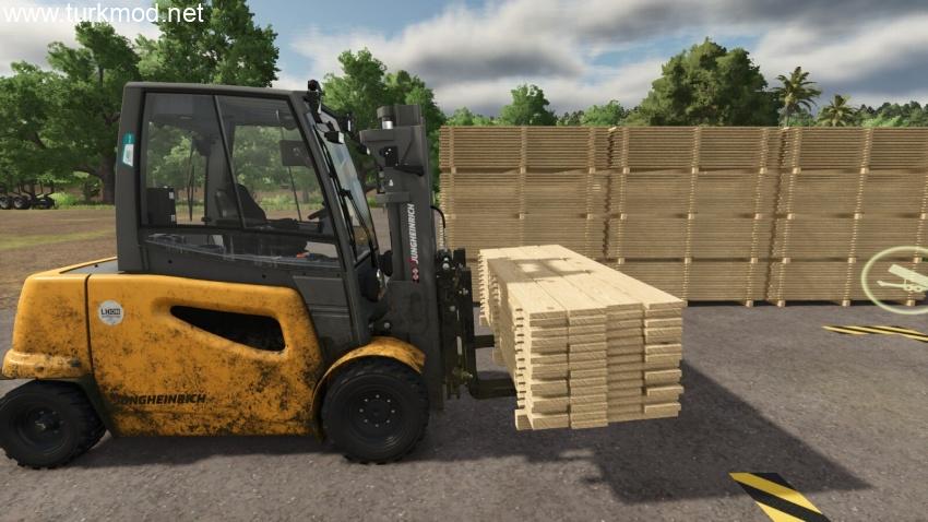 FS25 - Tahta, Kalas ve Ahşap Kiriş Paletleri İçin Depolama