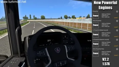 ETS2 - Yeni Güçlü Motor Modu (1.57) - modu