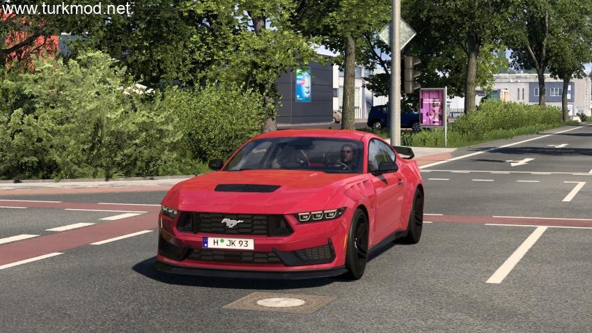 ETS2 - 2025 Ford Mustang Araba Modu (1.57) kapak görseli