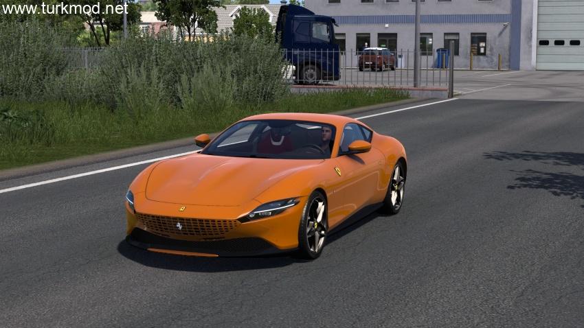 ETS2 - Ferrari Roma Spider 2021 Araba Modu (1.57) kapak görseli