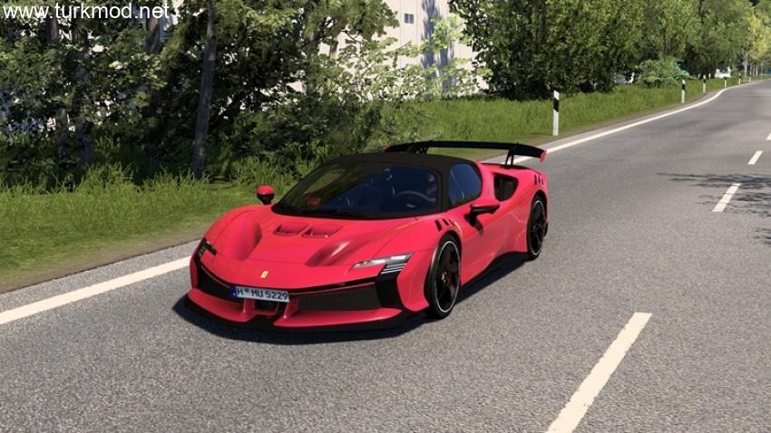 ETS2 - Ferrari SF90xx Stradale 2024 Araba Modu (1.57) kapak görseli