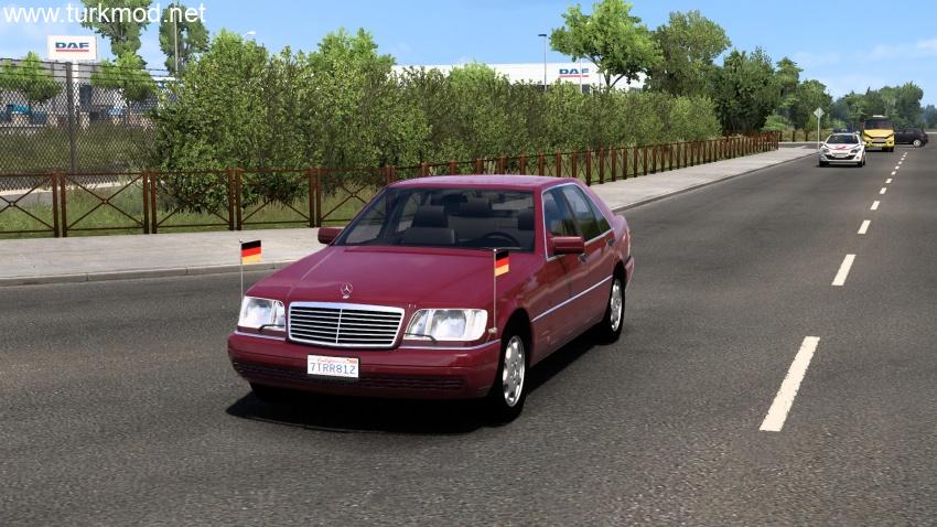 ETS2 - Mercedes-Benz W140 S-Class S600 Araba Modu (1.57) kapak görseli