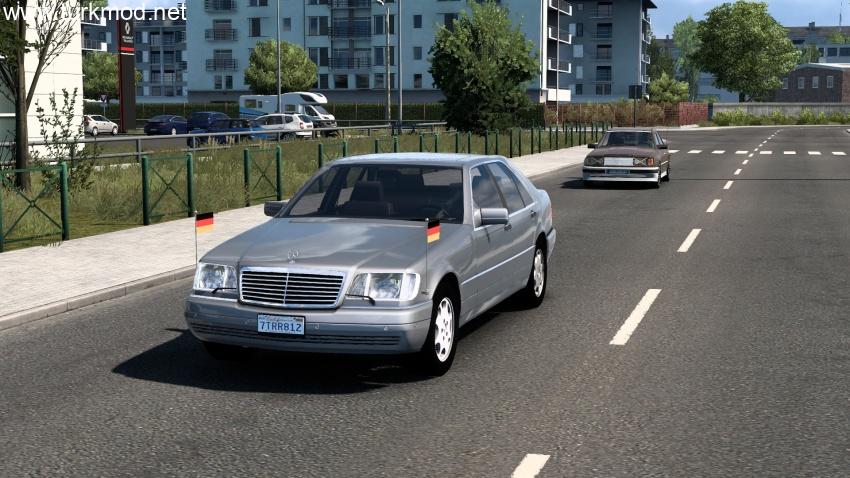 ETS2 - Mercedes-Benz W140 S-Class S600 Araba Modu (1.57) kapak görseli