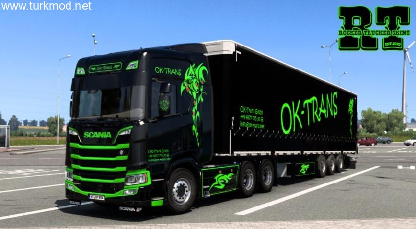ETS2 - OK-Trans GmbH Skin Paketi (1.57) kapak görseli