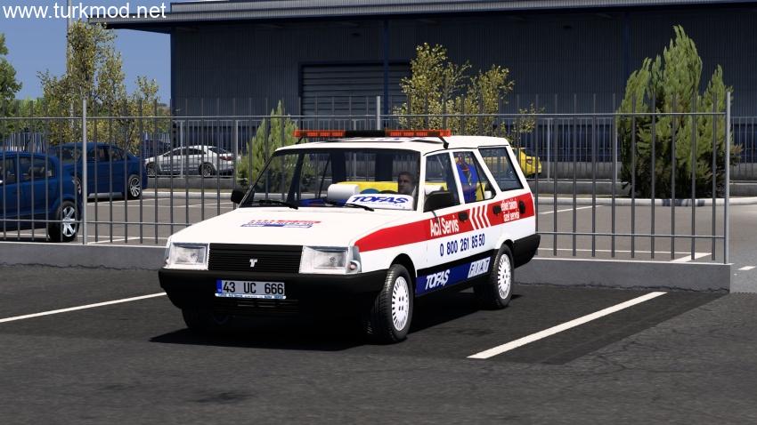 ETS2 - Tofaş Kartal Acil Servis Araba Modu (1.57) kapak görseli