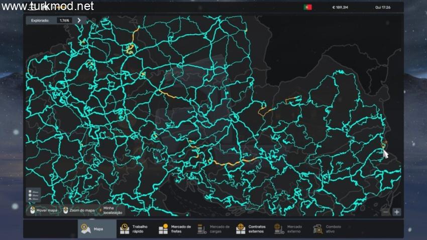 ETS 2 - Keşfedilmemiş Harita + Ultra Yakınlaştırma (1.57) kapak görseli
