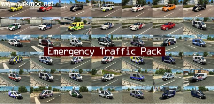 ETS2 - Acil Durum Araçları Trafik Paketi (1.58) kapak görseli