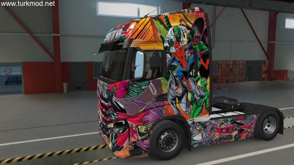 ETS2 - Iveco S-Way Spiderman Skin (1.58) kapak görseli