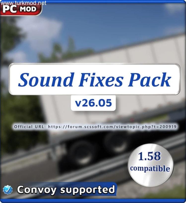 ETS2 - Ses Düzeltme Paketi (1.58) / V26.05 kapak görseli