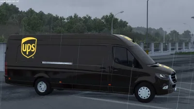 ETS2 - UPS MERCEDES-BENZ SPRINTER Kargo Aracı Modu (1.58) - modu