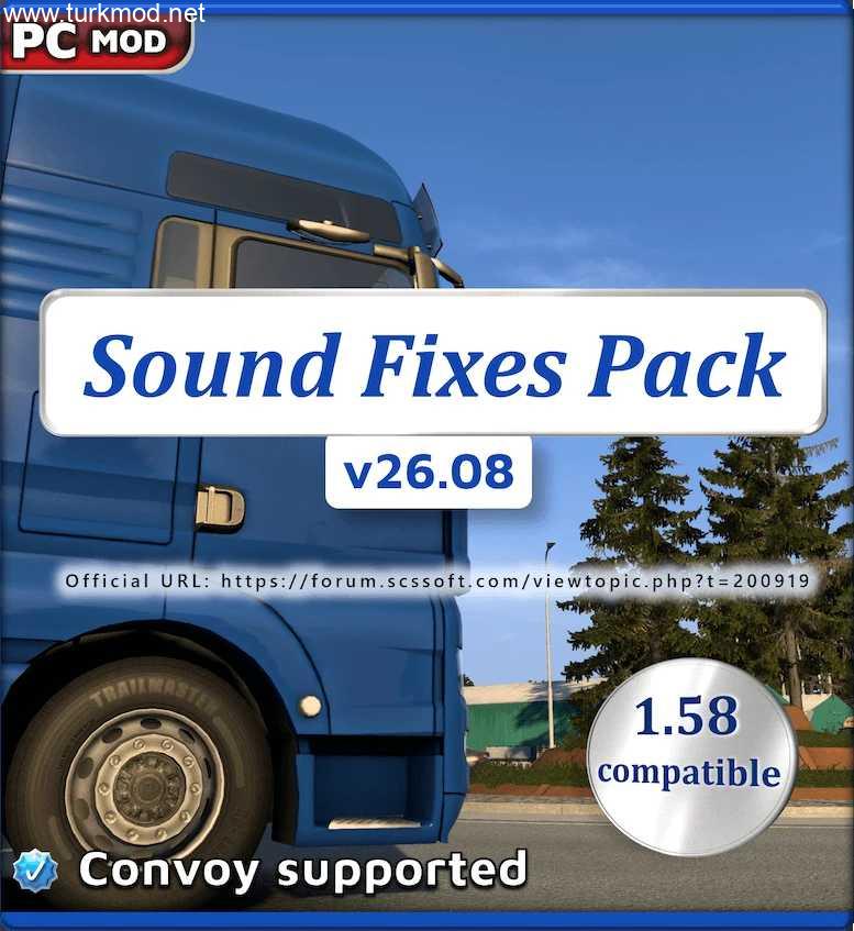 ETS2 - Ses Düzeltme Paketi (1.58) / V26.08 kapak görseli