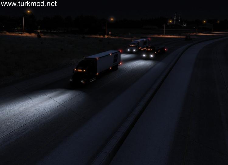 ATS - Boyalı Çekiciler Trafik Paketi için Daha İyi Farlar Modu (1.58) kapak görseli