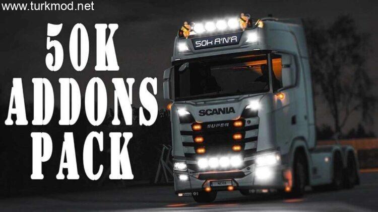 ETS2 - 50K Eklenti Paketi Super Lights Modu (1.59) kapak görseli