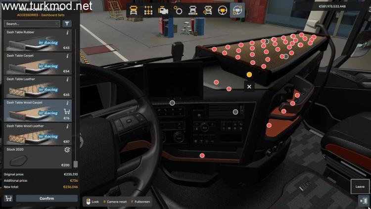 ETS2 - Çekici Interior Göğüs Tablası Modu (1.58) kapak görseli