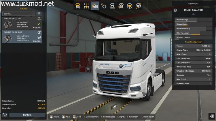 ETS2 - Daf Xf Electric Paccar Ex-D2 1000 HP Motor Modu (1.58) kapak görseli